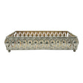 Equestrian Motifs Decorative Tray 6 Inch Square - Nickel Powder Coated Acrylic Finish