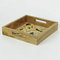 Equestrian Tray Acrylic Finish Square 13"