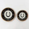 Horse Shoe Bit Stirrup Tray Acrylic Finish Round 13"