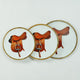 Horse Saddle Plate Acrylic Finish Round 10"