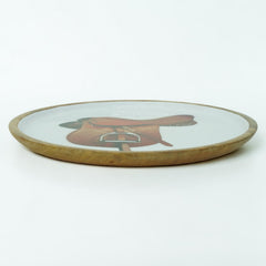 Horse Saddle Plate Acrylic Finish Round 10"