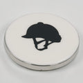 Horse Helmet Coaster Acrylic Finish 3.5"