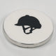Horse Helmet Coaster Acrylic Finish 3.5"