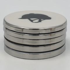 Horse Helmet Coaster Acrylic Finish 3.5"