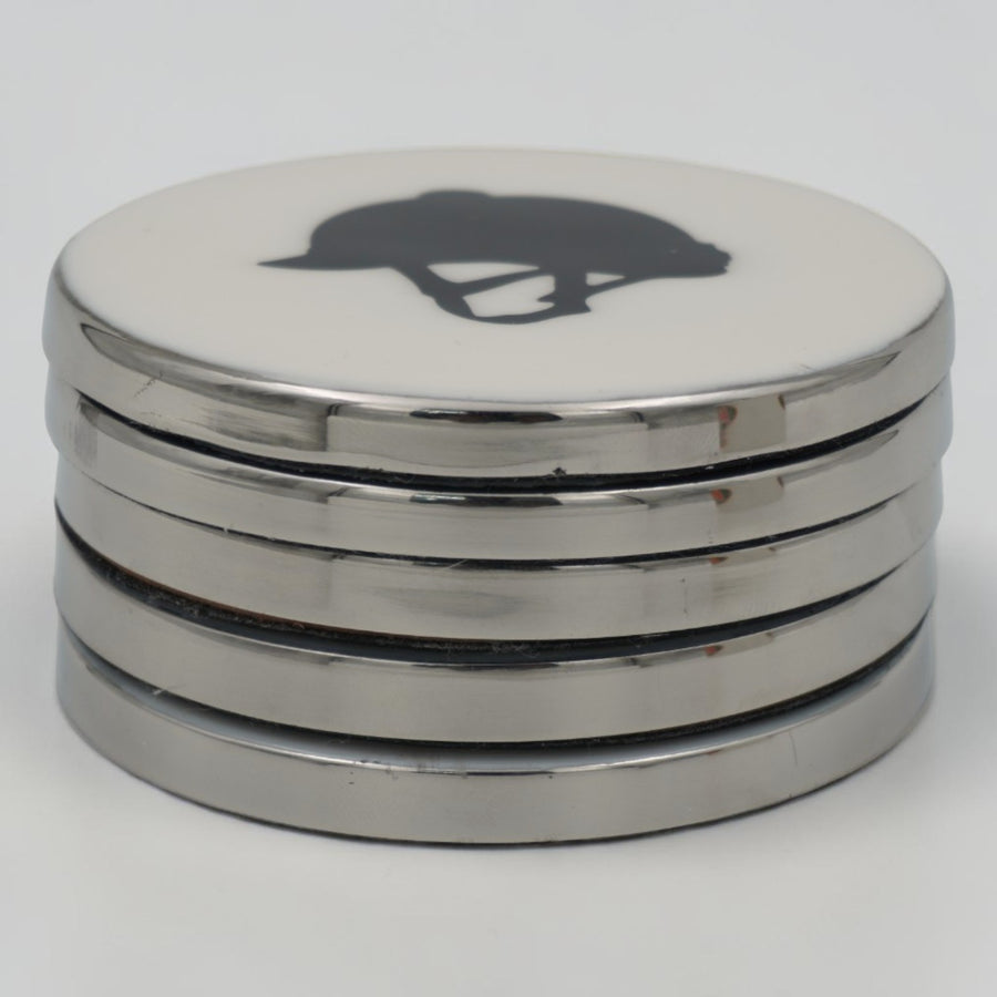 Horse Helmet Coaster Acrylic Finish 3.5"