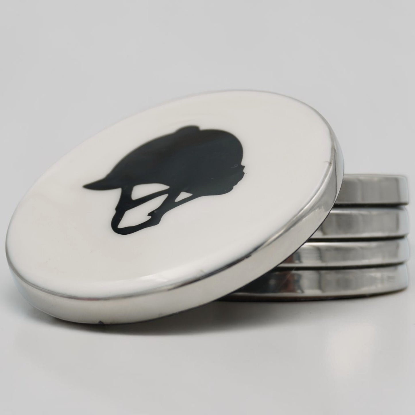 Horse Helmet Coaster Acrylic Finish 3.5"