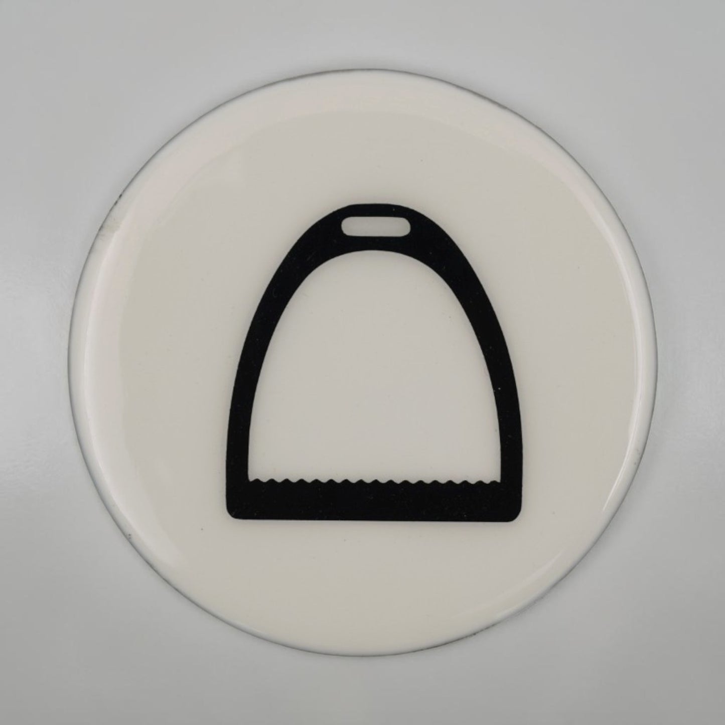 Horse Stirrup Coaster Acrylic Finish 3.5"