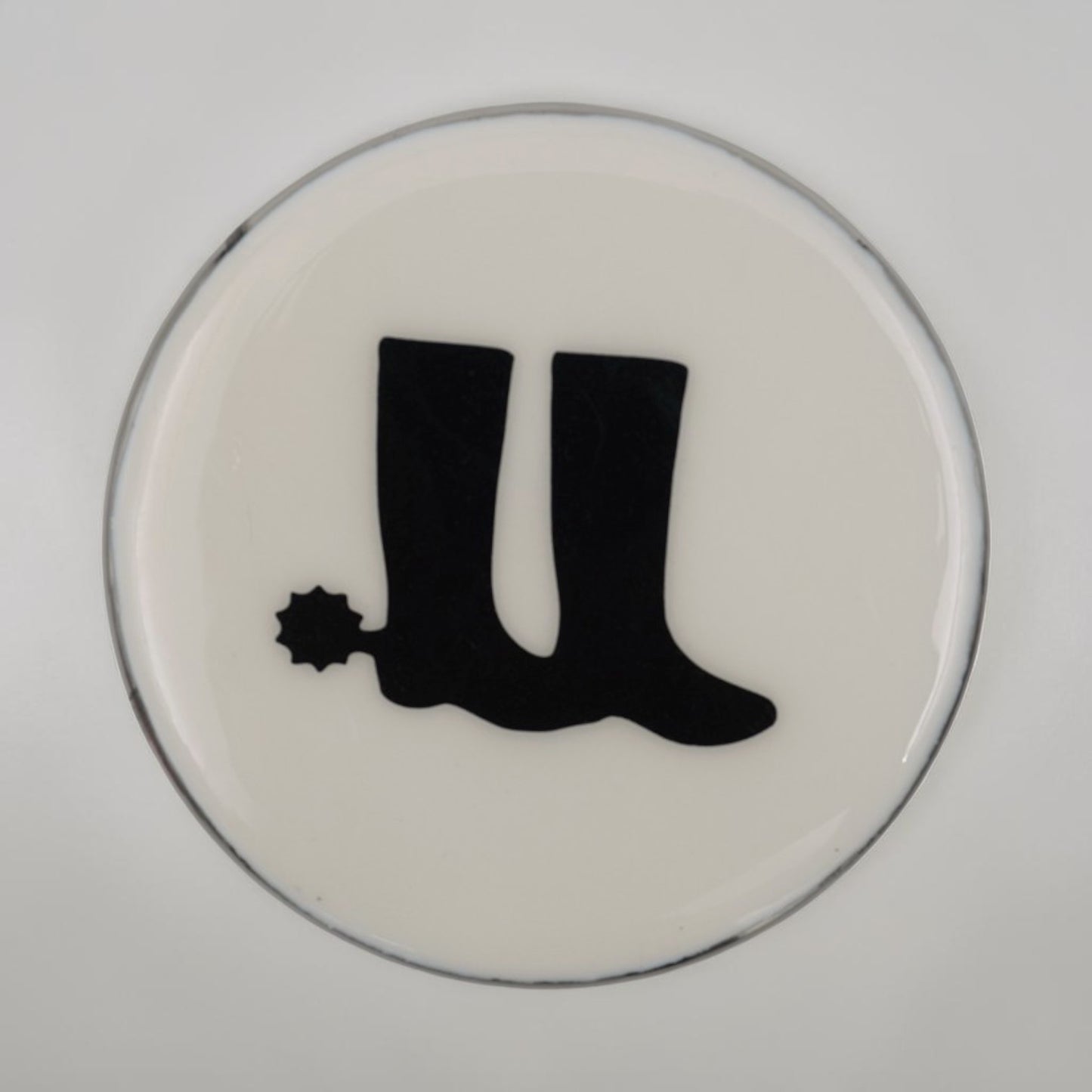 Horse Boot Coaster Acrylic Finish 3.5"