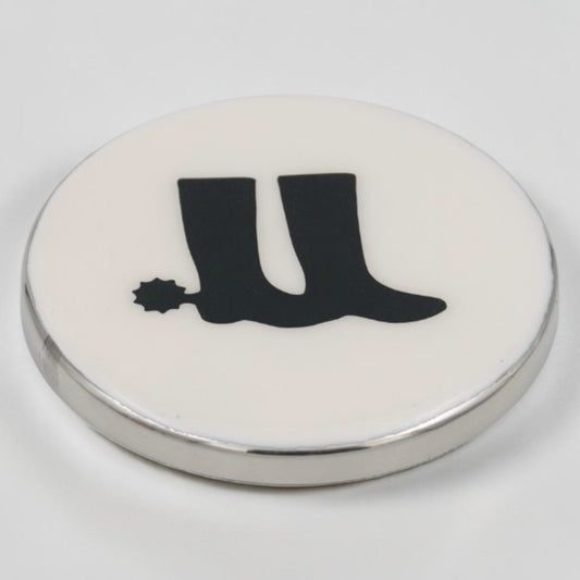 Horse Boot Coaster Acrylic Finish 3.5"