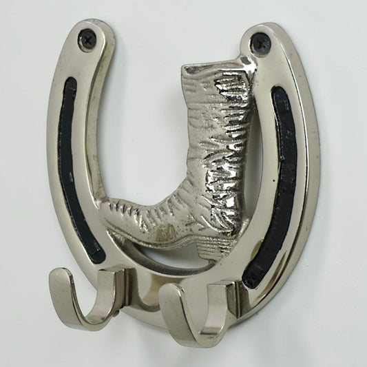 Horse Shoe Boot Wall Hook - 2 Hooks