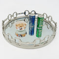Equestrian Horse Bit Mirror Tray - Cast Aluminium Nickel Plated | 8 Inch Diameter