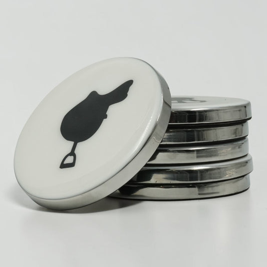 Equestrian Saddle Coaster - Stainless Steel with Acrylic Finish | 9x9 cm Horse Riding Drink Coaster