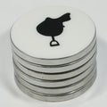 Equestrian Saddle Coaster - Stainless Steel with Acrylic Finish | 9x9 cm Horse Riding Drink Coaster