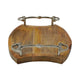 Equestrian Horse Bit Tray - Wooden Serving Tray with Nickel Plated Bit Handles | 36x24x6.5 cm