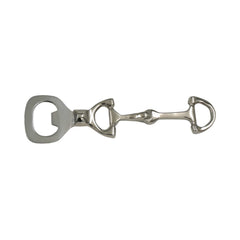 Equestrian Horse Bit Bottle Opener - Glossy Nickel Plated Cast Aluminum | 15x4.5x1 cm