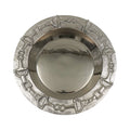 Luxury Equestrian Bit Bowl | Glossy Nickel Cast Aluminum | 33x33x4.5 cm