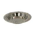Luxury Equestrian Bit Bowl | Glossy Nickel Cast Aluminum | 33x33x4.5 cm