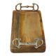 Equestrian Horse Bit Tray - Mango Wood Serving Tray with Glossy Nickel Plated Handles | 36x15.5x7 cm