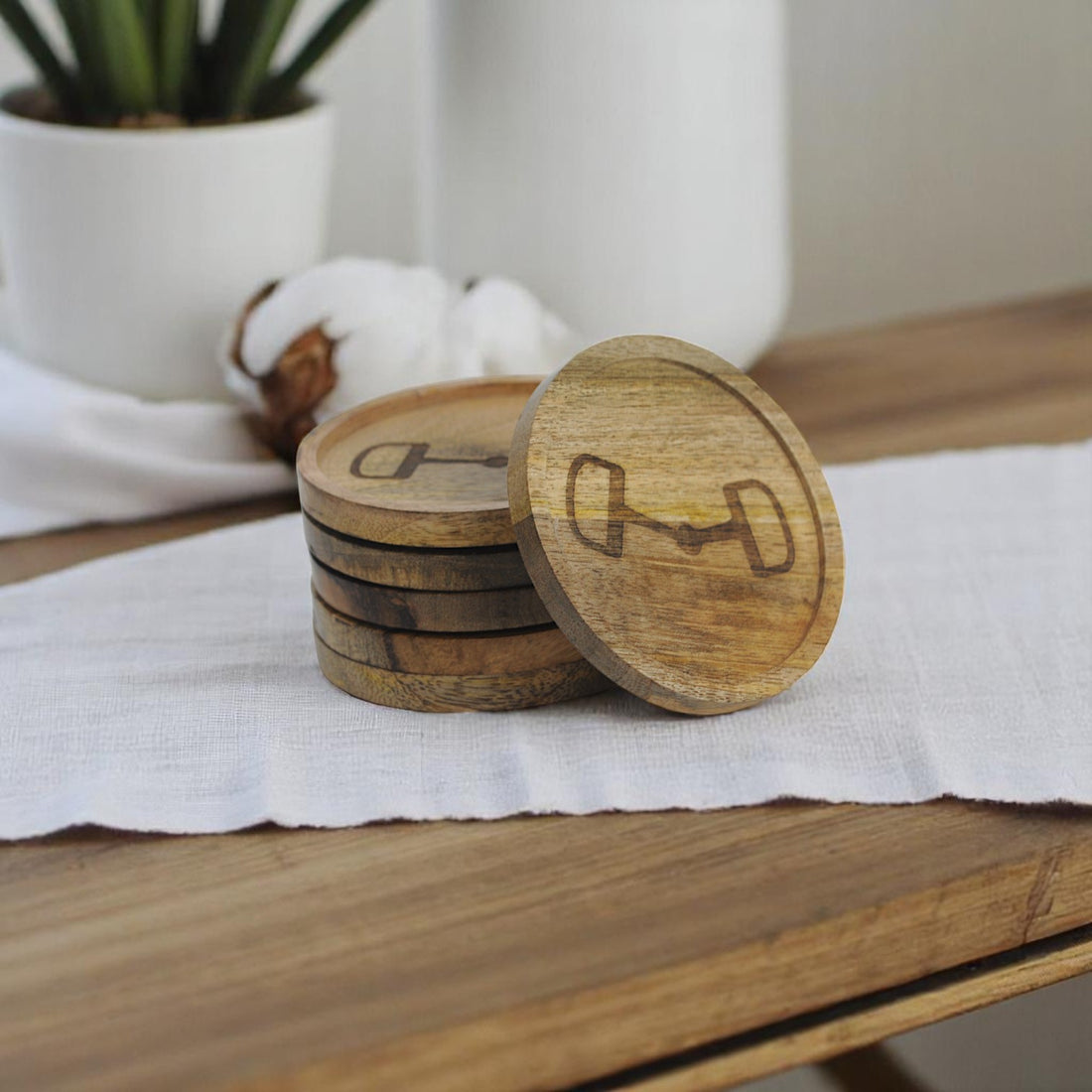 Horse Bit Wooden Coaster