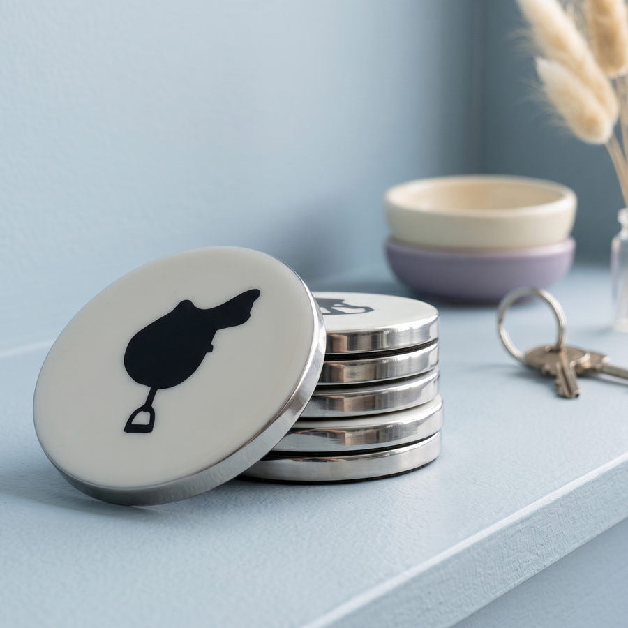 Equestrian Saddle Coaster - Stainless Steel with Acrylic Finish | 9x9 cm Horse Riding Drink Coaster