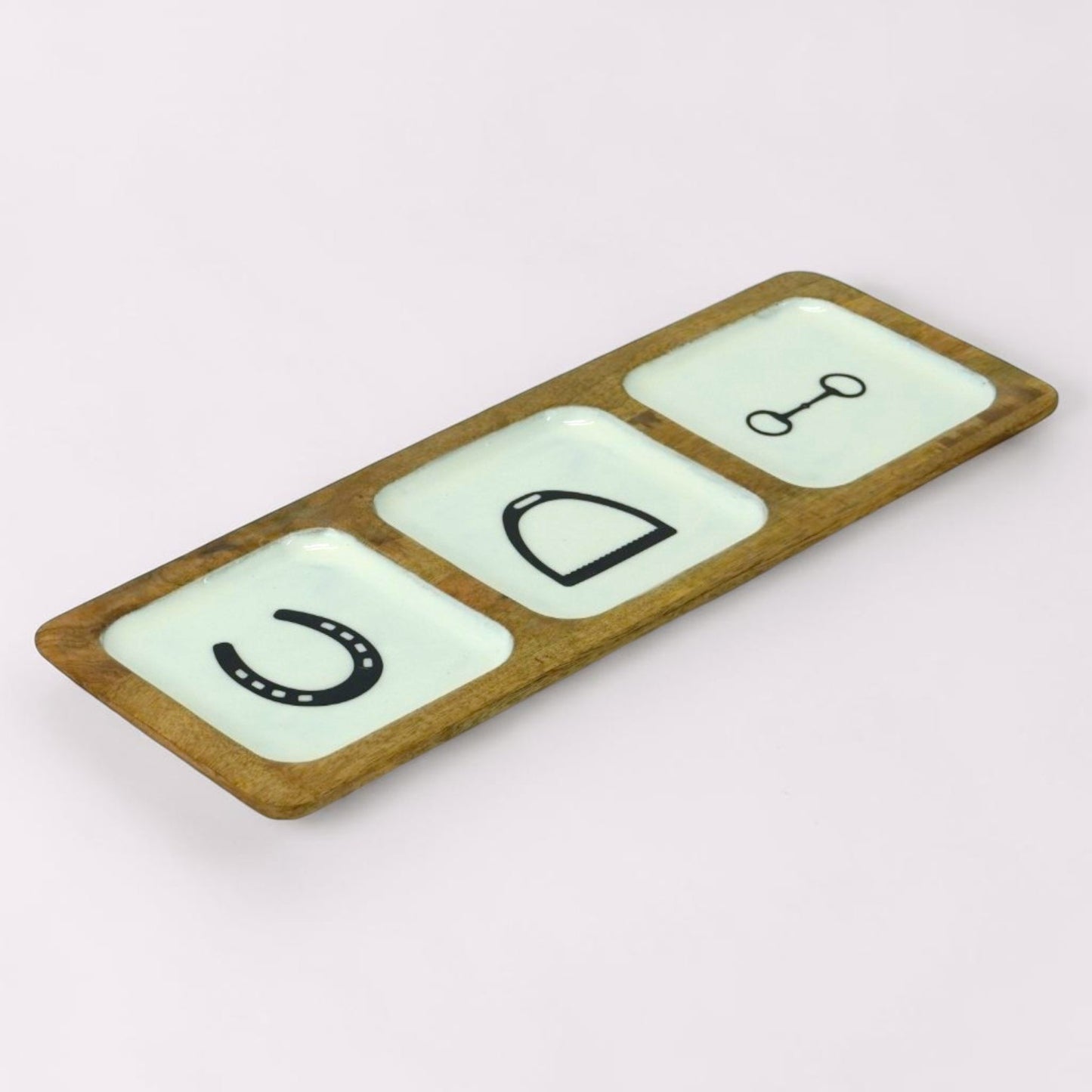Horse Shoe Stirrup Bit Tray Acrylic Finish
