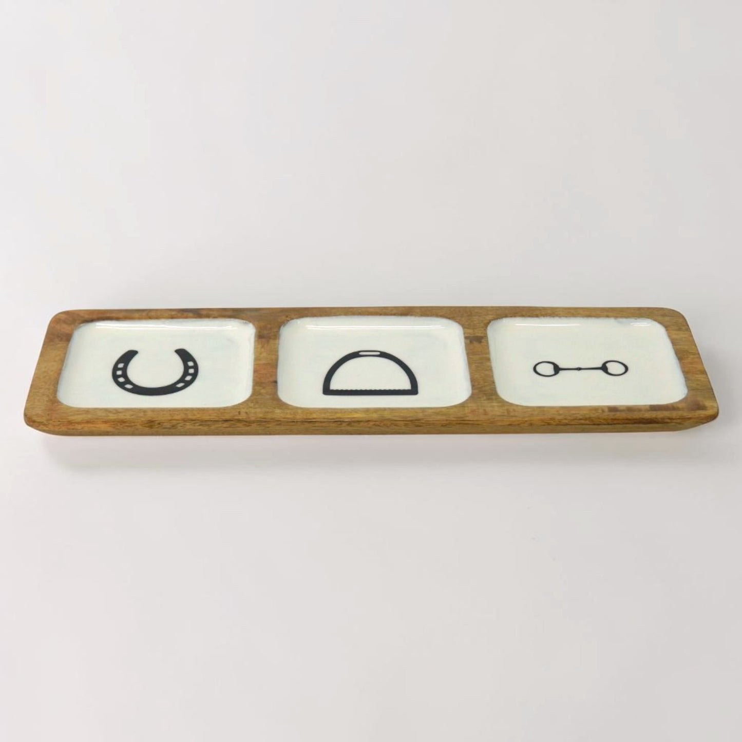 Horse Shoe Stirrup Bit Tray Acrylic Finish