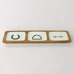 Horse Shoe Stirrup Bit Tray Acrylic Finish
