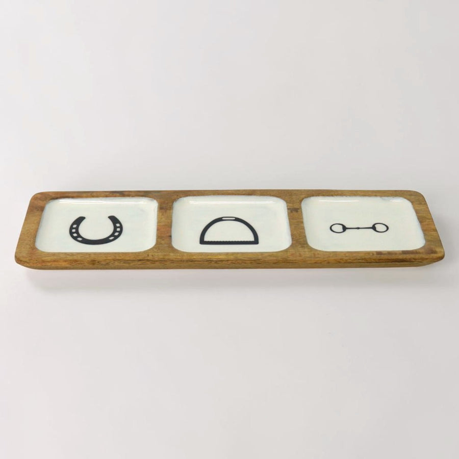 Horse Shoe Stirrup Bit Tray Acrylic Finish