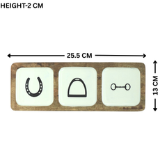 Horse Shoe Stirrup Bit Tray Acrylic Finish