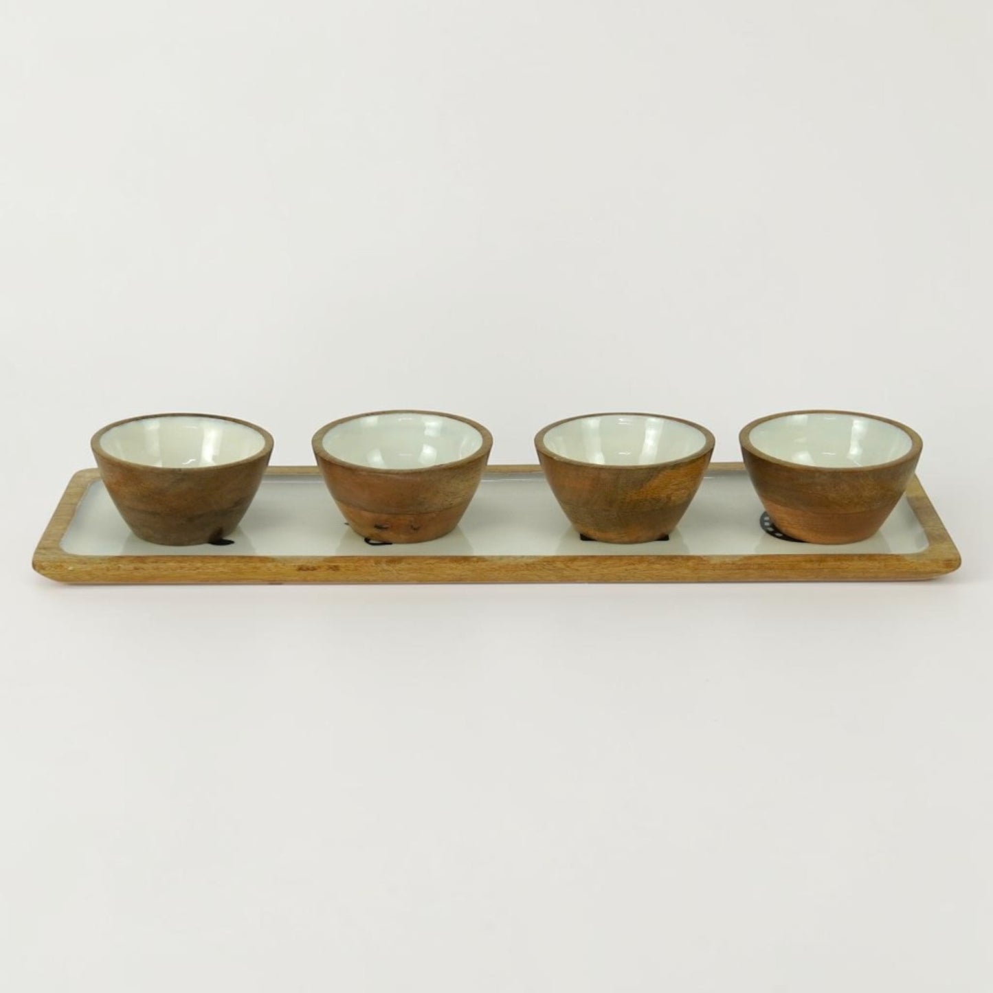 Equestrian Bowls with Tray Acrylic Finish