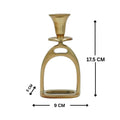 Equestrian Decor Stirrup Candle Holder-Brass Antique-17.5X9X5 CM