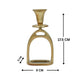 Equestrian Decor Stirrup Candle Holder-Brass Antique-17.5X9X5 CM