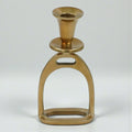 Equestrian Decor Stirrup Candle Holder-Brass Antique-17.5X9X5 CM