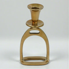 Equestrian Decor Stirrup Candle Holder-Brass Antique-17.5X9X5 CM