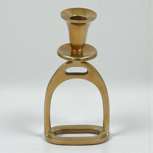Equestrian Decor Stirrup Candle Holder-Brass Antique-17.5X9X5 CM