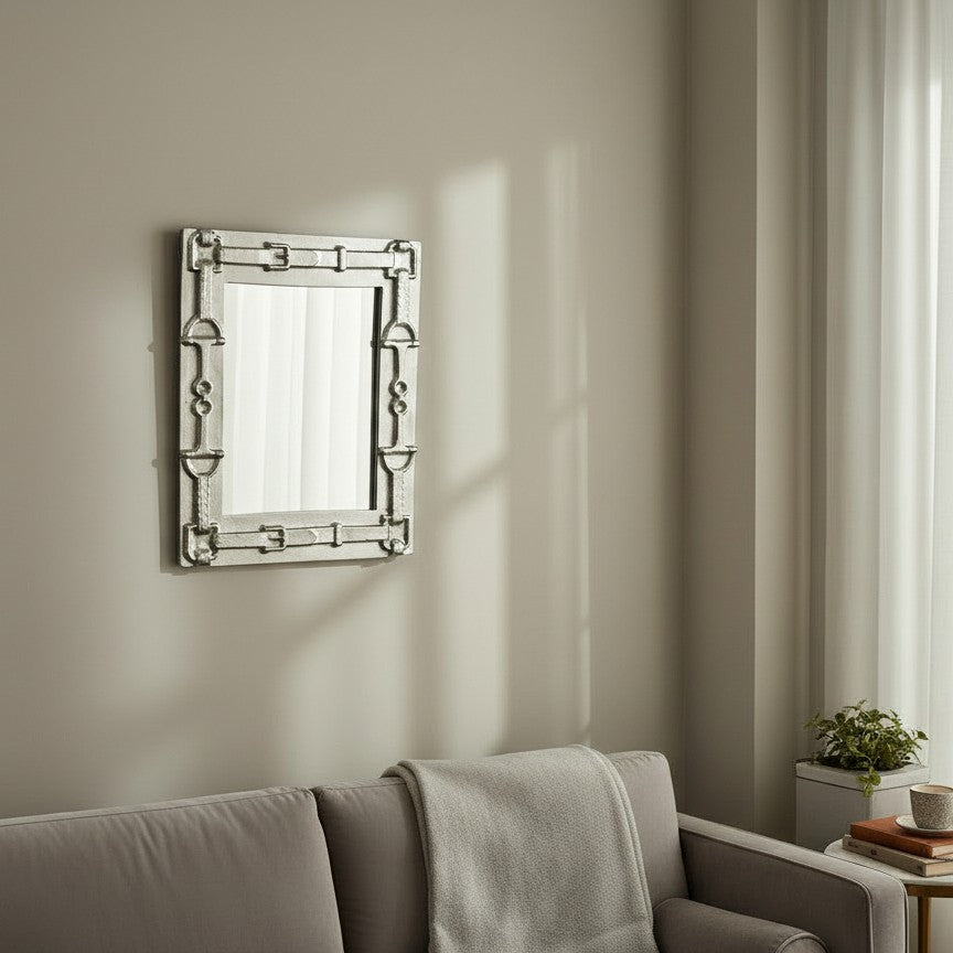 Horse Bit Belt Wall Mirror 13.5"