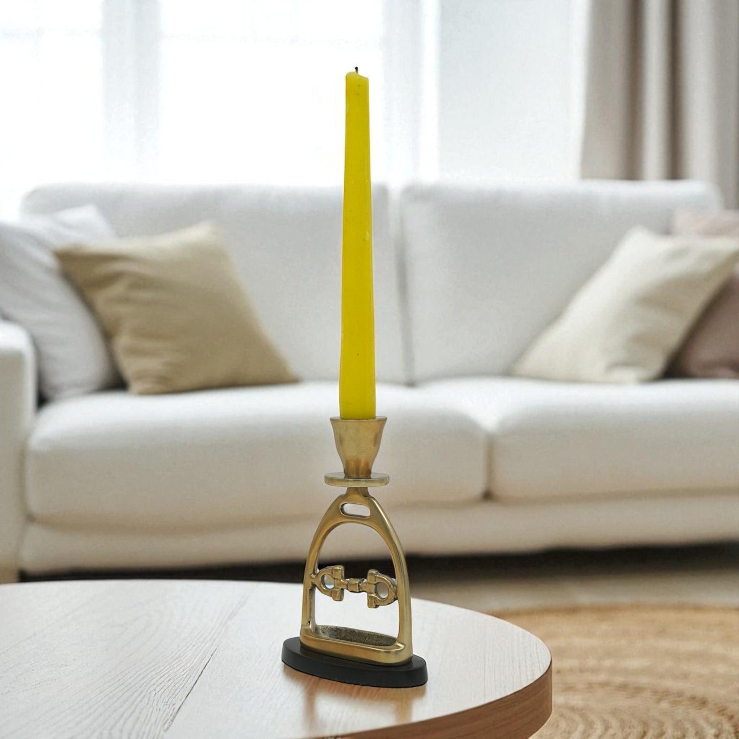 Horse Stirrup Bit Candle Stand 6"