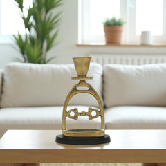 Horse Stirrup Bit Candle Stand 6"