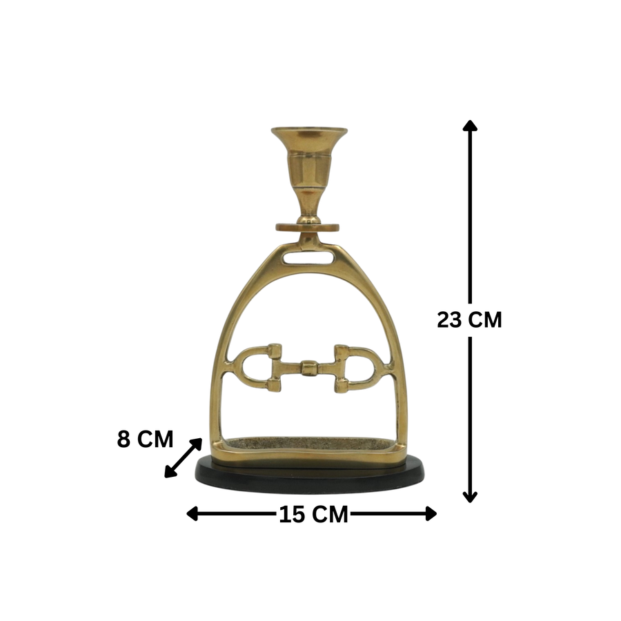 Horse Stirrup Bit Candle Stand 9"